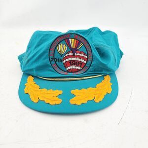 VTG 1991 Balloon Fiesta Hat Green Corded Scrambled Eggs - 4.99 Shipping
